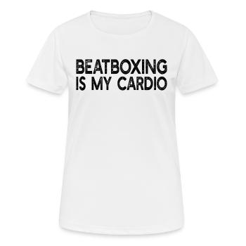 Le beatboxing est mon cardio - Funny Beatboxer - T-shirt respirant Femme - blanc - Devant - AI Model Female 172 dark (172cm)