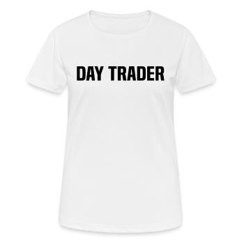 Stock Trading Day Trading Stock Market Day Trader - T-shirt respirant Femme - blanc - Devant - AI Model Female 172 dark (172cm)