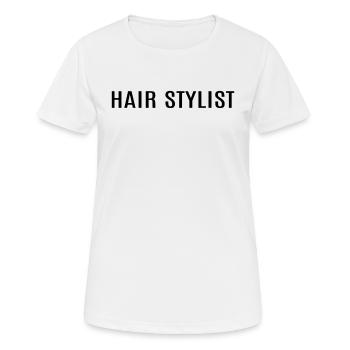 Barbier - Coiffeur - T-shirt respirant Femme - blanc - Devant - AI Model Female 172 dark (172cm)
