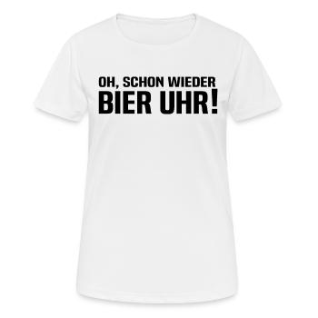 Mallorca Party Bier Spruch - Oh Schon Wieder Bier - Frauen T-Shirt atmungsaktiv - Weiß - Vorne - AI Model Female 172 dark (172cm)