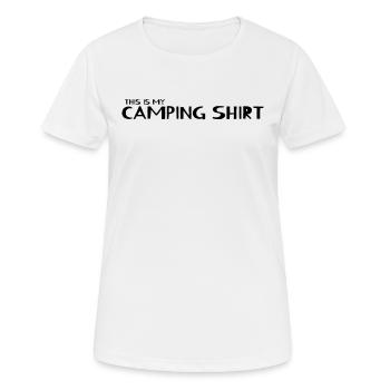 Camping - This Is My Camping Shirt Camping - Frauen T-Shirt atmungsaktiv - Weiß - Vorne - AI Model Female 172 dark (172cm)