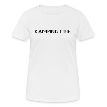 Camping Life - Outdoor Adventures Camping - Frauen T-Shirt atmungsaktiv - Weiß - Vorne - AI Model Female 172 dark (172cm)