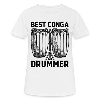 Best Conga Drummer Conga Player Conga Drummer - Frauen T-Shirt atmungsaktiv - Weiß - Vorne - AI Model Female 172 dark (172cm)