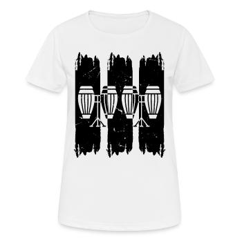 Congas Conga Instruments Conga Drums - Women's Breathable T-Shirt - white - Front - AI Model Female 172 dark (172cm)