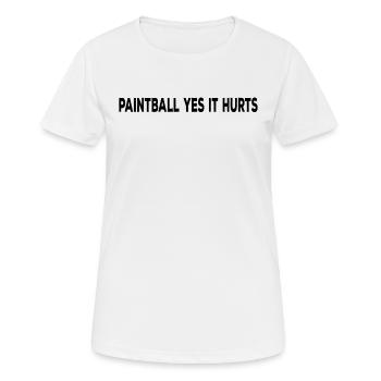 Paintball Yes it hurts - Funny Paintball Paintball - Women's Breathable T-Shirt - white - Front - AI Model Female 172 dark (172cm)