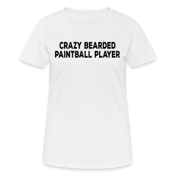 Joueur de paintball - Joueur de paintball barbu fou - T-shirt respirant Femme - blanc - Devant - AI Model Female 172 dark (172cm)
