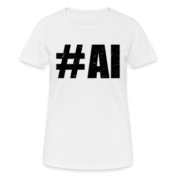 #AI - AI Artificial Intelligence & AI Robot Machin - Women's Breathable T-Shirt - white - Front - AI Model Female 172 dark (172cm)