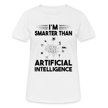 I'm Smarter Than Artificial Intelligence - Women's Breathable T-Shirt - white - Front - AI Model Female 172 dark (172cm)