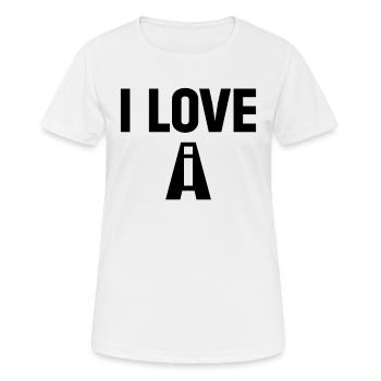 I Love AI - Ai Machines Ai Robotics Artificial Int - Women's Breathable T-Shirt - white - Front - AI Model Female 172 dark (172cm)