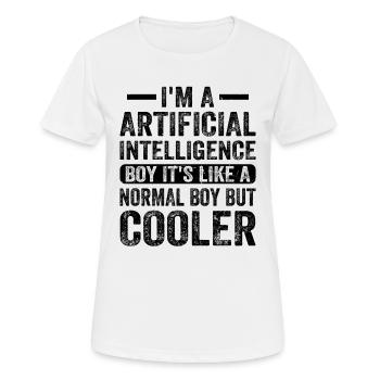 I'm A Artificial Intelligence Boy Artificial Intel - Frauen T-Shirt atmungsaktiv - Weiß - Vorne - AI Model Female 172 dark (172cm)