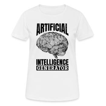 Générateur d’intelligence artificielle - Machine Learni - T-shirt respirant Femme - blanc - Devant - AI Model Female 172 dark (172cm)