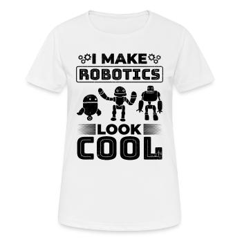 Je rends la robotique cool - AI Artificial Intellig - T-shirt respirant Femme - blanc - Devant - AI Model Female 172 dark (172cm)