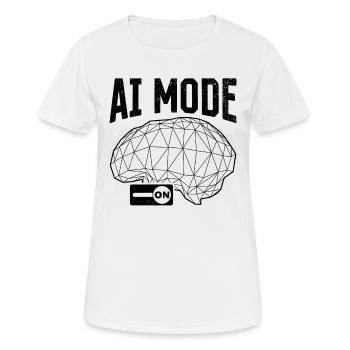 AI Mode On - AI Artificial Intelligence Mode On - Women's Breathable T-Shirt - white - Front - AI Model Female 172 dark (172cm)