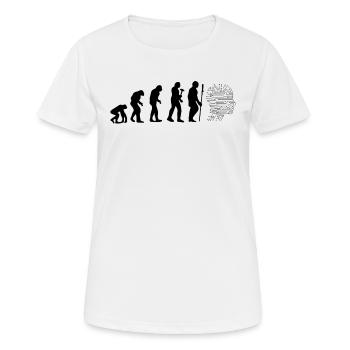 Artificial Intelligence Evolution Artificial Intel - Frauen T-Shirt atmungsaktiv - Weiß - Vorne - AI Model Female 172 dark (172cm)