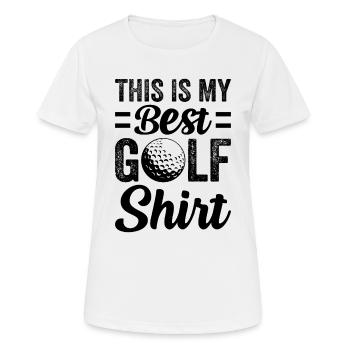C’est ma meilleure chemise de golf - Joueur de golf - T-shirt respirant Femme - blanc - Devant - AI Model Female 172 dark (172cm)