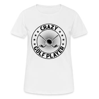 Crazy Golf Player - Golfing Golfer Player - Women's Breathable T-Shirt - white - Front - AI Model Female 172 dark (172cm)