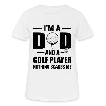 Je suis papa et joueur de golf Rien ne me fait peur - Da - T-shirt respirant Femme - blanc - Devant - AI Model Female 172 dark (172cm)