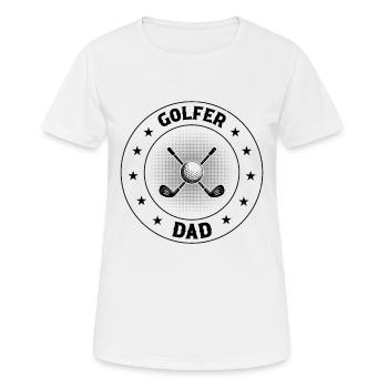Golfer Dad - Golfer Player Daddy - Frauen T-Shirt atmungsaktiv - Weiß - Vorne - AI Model Female 172 dark (172cm)