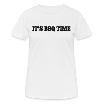 Funny BBQ Grilling - It's Bbq Time - Women's Breathable T-Shirt - white - Front - AI Model Female 172 dark (172cm)