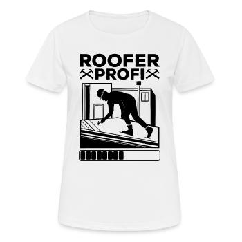 Roofer Profi - Roofer Contractor Roof Worker - Women's Breathable T-Shirt - white - Front - AI Model Female 172 dark (172cm)