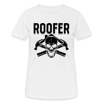 Roof Worker - Roofer - Frauen T-Shirt atmungsaktiv - Weiß - Vorne - AI Model Female 172 dark (172cm)