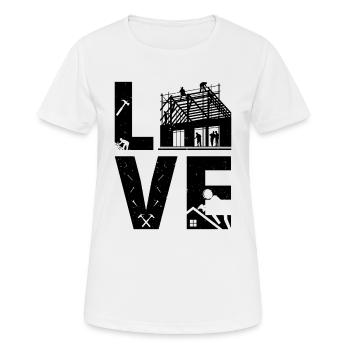 Love Roofing Roofer Worker Roof Worker Roofer - Frauen T-Shirt atmungsaktiv - Weiß - Vorne - AI Model Female 172 dark (172cm)