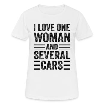 I Love One Woman And Several Cars - Car Mechanic - Women's Breathable T-Shirt - white - Front - AI Model Female 172 dark (172cm)