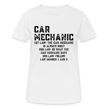 Car Mechanic Law - The Car Mechanic Is Always Righ - Women's Breathable T-Shirt - white - Front - AI Model Female 172 dark (172cm)