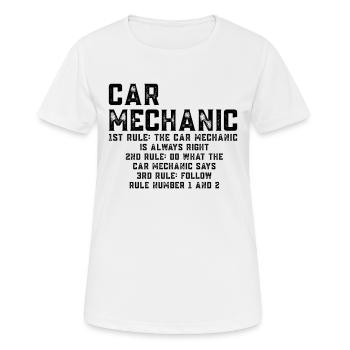 Car Mechanic Rule - The Car Mechanic Is Always Rig - Women's Breathable T-Shirt - white - Front - AI Model Female 172 dark (172cm)