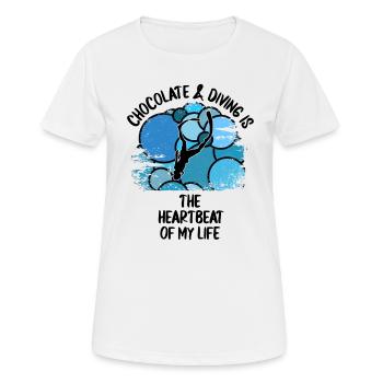Taucher tauchen Sporttaucher Gerätetauchen - Frauen T-Shirt atmungsaktiv - Weiß - Vorne - AI Model Female 172 dark (172cm)