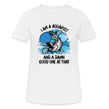 Aquarium Aquarists Fish Ornamental fish Aquaristics - Women's Breathable T-Shirt - white - Front - AI Model Female 172 dark (172cm)
