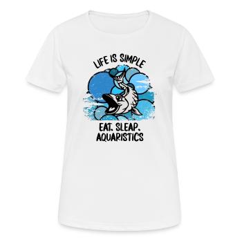 Aquarium Aquarists Fish Ornamental fish Aquaristics - Women's Breathable T-Shirt - white - Front - AI Model Female 172 dark (172cm)
