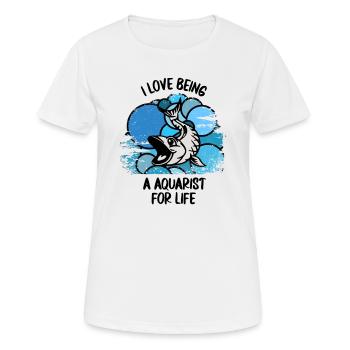 Aquarium Aquarists Fish Ornamental fish Aquaristics - Women's Breathable T-Shirt - white - Front - AI Model Female 172 dark (172cm)