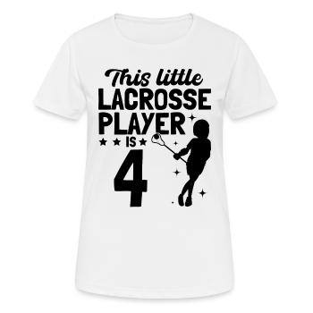 This Little Lacrosse Player Is 4 - Lacrosse Player - Women's Breathable T-Shirt - white - Front - AI Model Female 172 dark (172cm)