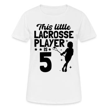 This Little Lacrosse Player Is 5 - Lacrosse Player - Women's Breathable T-Shirt - white - Front - AI Model Female 172 dark (172cm)