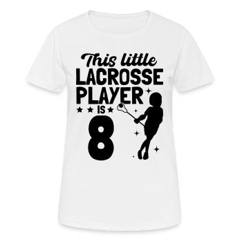 This Little Lacrosse Player Is 8 - Lacrosse - Women's Breathable T-Shirt - white - Front - AI Model Female 172 dark (172cm)