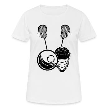 Lacrosse Ball Lacrosse Sticks - Lacrosse Player - Frauen T-Shirt atmungsaktiv - Weiß - Vorne - AI Model Female 172 dark (172cm)