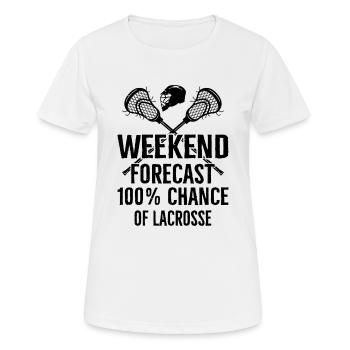 Lacrosse - Prévisions de fin de semaine 100% de chances de Lacross - T-shirt respirant Femme - blanc - Devant - AI Model Female 172 dark (172cm)