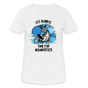 Aquarium Aquarists Fish Ornamental fish Aquaristics - Women's Breathable T-Shirt - white - Front - AI Model Female 172 dark (172cm)