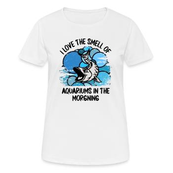 Aquarium Aquarists Fish Ornamental fish Aquaristics - Women's Breathable T-Shirt - white - Front - AI Model Female 172 dark (172cm)