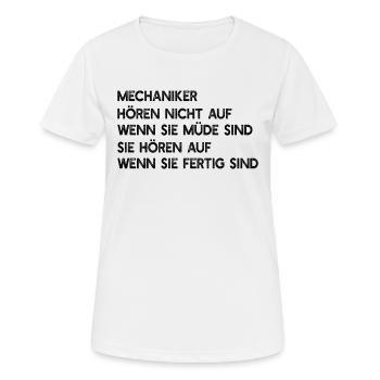 Kfz-Mechaniker Automechaniker Kfz Schrauber - Frauen T-Shirt atmungsaktiv - Weiß - Vorne - AI Model Female 172 dark (172cm)