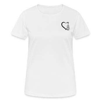 Violons en cœur Instrument de violon Musique de violoniste - T-shirt respirant Femme - blanc - Devant - AI Model Female 172 dark (172cm)