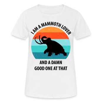 Drôle de mammouth âge de pierre âge glaciaire conception préhistorique - T-shirt respirant Femme - blanc - Devant - AI Model Female 172 dark (172cm)