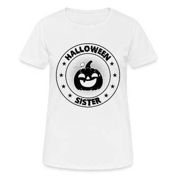 Funny Halloween Sister Halloween Pumpkin - Women's Breathable T-Shirt - white - Front - AI Model Female 172 dark (172cm)