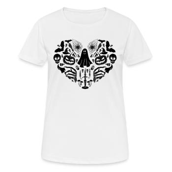 Halloween Heart - Women's Breathable T-Shirt - white - Front - AI Model Female 172 dark (172cm)
