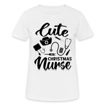 Cute Christmas Nurse - Women's Breathable T-Shirt - white - Front - AI Model Female 172 dark (172cm)
