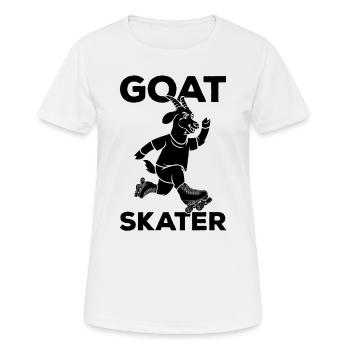 Roller Skating GOAT Skater - Frauen T-Shirt atmungsaktiv - Weiß - Vorne - AI Model Female 172 dark (172cm)