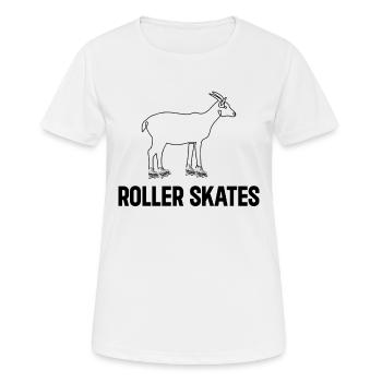 Roller Skating Goat Roller Skates - Frauen T-Shirt atmungsaktiv - Weiß - Vorne - AI Model Female 172 dark (172cm)