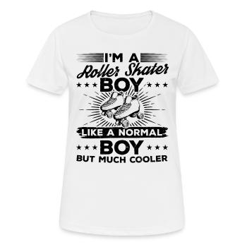 I'm A Roller Skater Boy Like A Normal Boy But Much - Women's Breathable T-Shirt - white - Front - AI Model Female 172 dark (172cm)