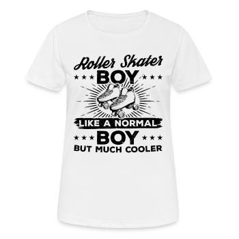 Roller Skater Boy Comme Un Garçon Normal Mais Beaucoup Coole - T-shirt respirant Femme - blanc - Devant - AI Model Female 172 dark (172cm)